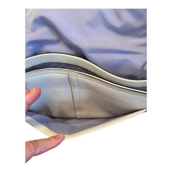 Coach Hampton Soho Satchel Ivory Saddle Leather Buckle Handbag - Picture 10 of 15